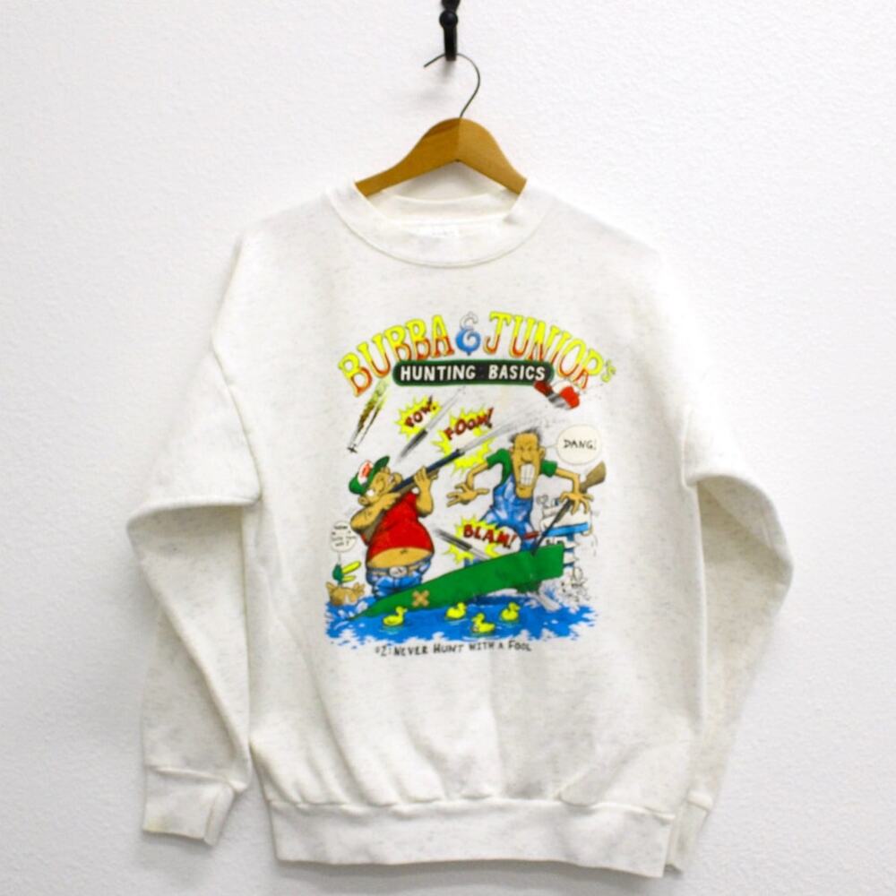Vintage Hunting Basics Goofball Cartoon Sweatshirt XL